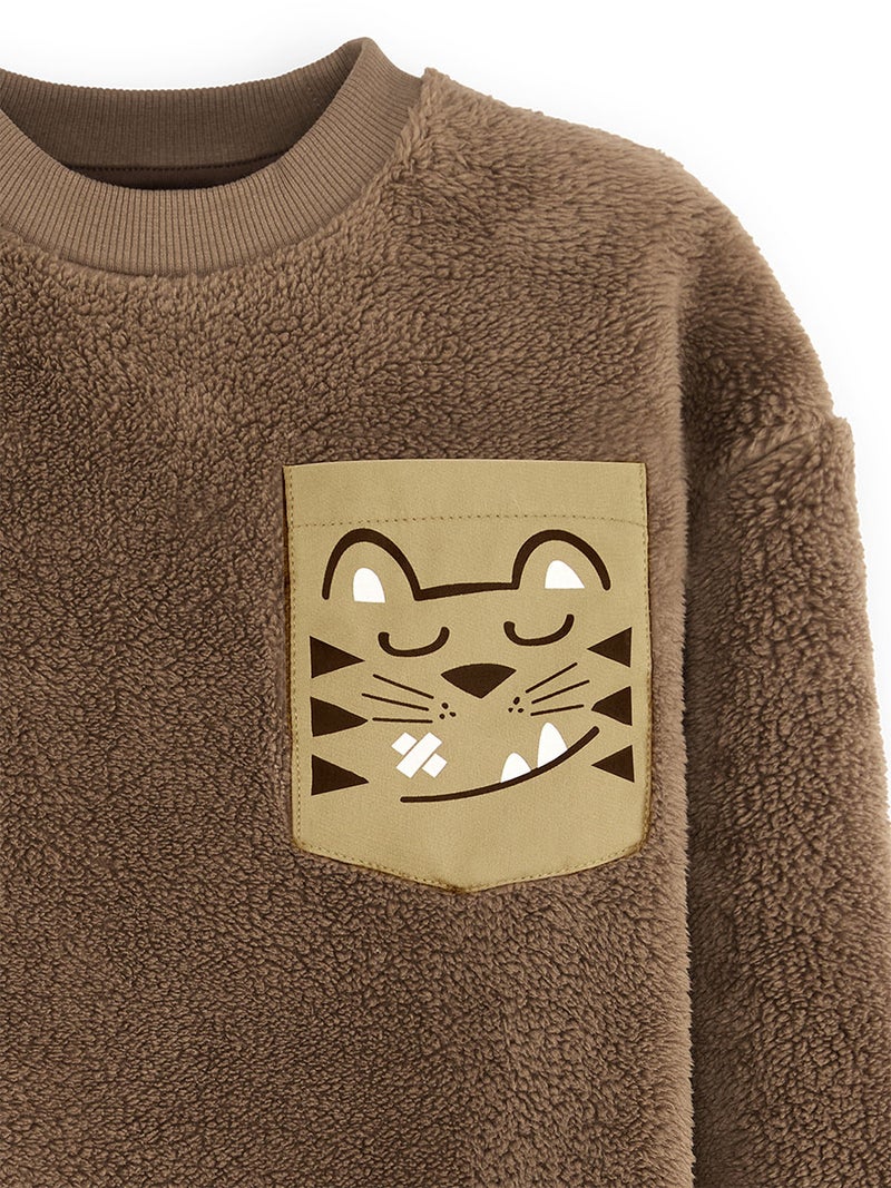 Denokids Tiger Boy Plush Sweatshirt - Image 5